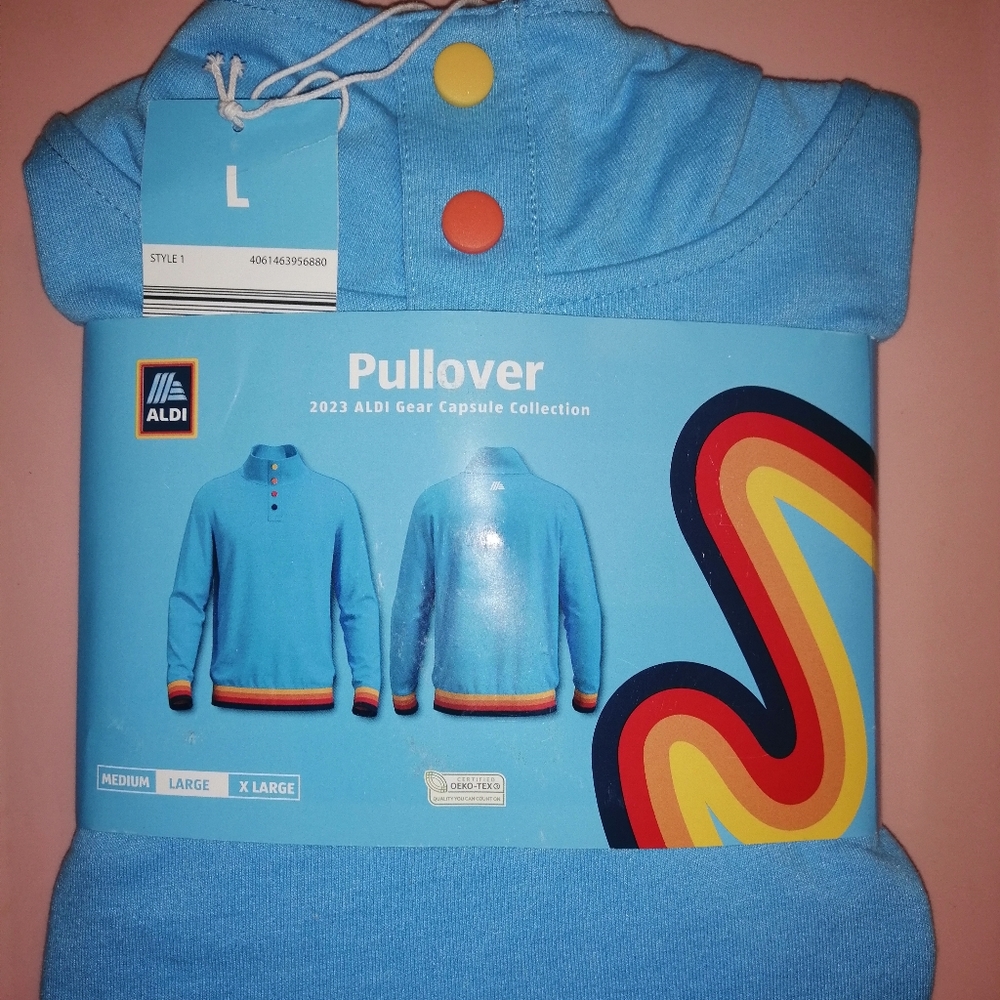 2023 ALDI Gear Capsule Collection blue teal pullover L